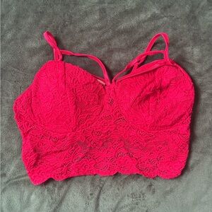 Lace Bralette in Vibrant Red